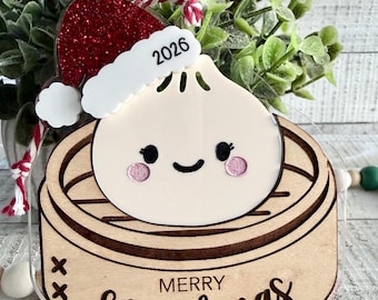Dumpling Ornament | Squishy dumpling Ornament |  2026 Keepsake | Viral Dumpling | Merry Squishmas