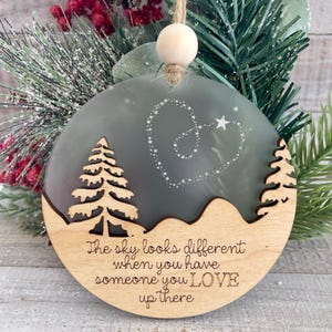 Memorial Ornament, Christmas in Heaven Ornament, The sky looks different when you have someone you love up there, 2025 Christmas