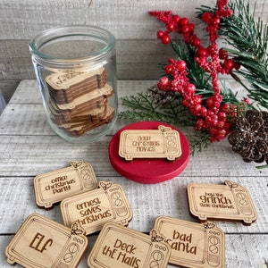 Adult Christmas Movie Tokens, Christmas Jar, Christmas Tokens, Movie tokens, Count Down to Christmas