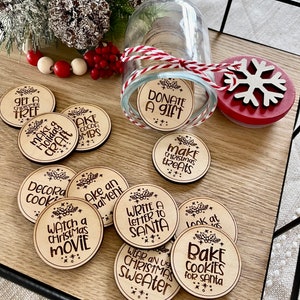 Christmas Tokens, Family Christmas Activities Jar, Christmas Advent Tokens, Activities tokens, Count Down to Christmas
