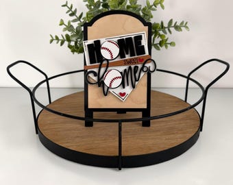 Baseball Interchangeable Sign Insert, Baseball Sign, Seasonal Wooden Sign Insert, Sports Decor, Home Sweet Home