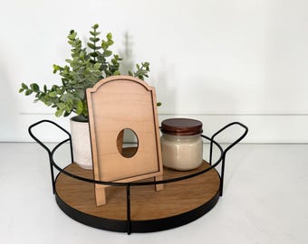 Interchangeable Sign Display Stand, Tabletop Sign Holder, Farmhouse Home Decor,  Seasonal Sign Easel Base