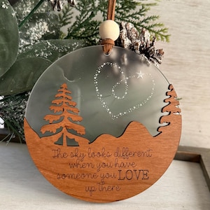 Memorial Ornament, Christmas in Heaven Ornament, The sky looks different when you have someone you love up there, 2025 Christmas