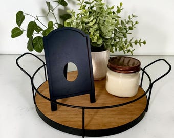 Interchangeable Sign Display Stand, Tabletop Sign Holder, Farmhouse Home Decor,  Seasonal Sign Easel Base