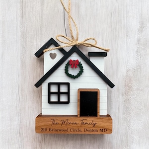 Family Home Christmas Ornament, Custom Family Ornament, Christmas Ornament, Realtor Closing gift for seller, Housewarming gift