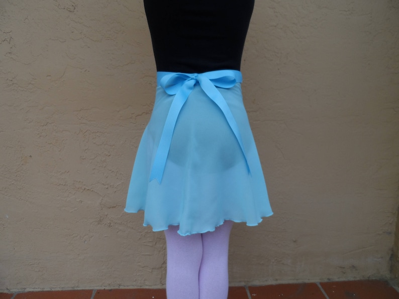 YUAND Kid and Adults Chiffon Dance Wrap Skirt Over Scarf Skate Skirt Ribbon Ballet Skirt