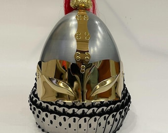 Casco laminar de acero inoxidable hecho a mano, armadura de guerrero asiático, tocado para recreación histórica LARP.
