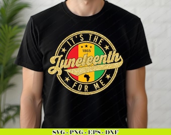 It's The Juneteenth For Me SVG-png-bestand | Afro-Amerikaans Freedom Day-ontwerp (digitale download)