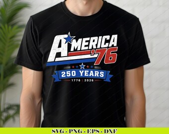 Amerika 250 jaar SVG PNG | Cricut-bestand patriottische viering (digitale download)