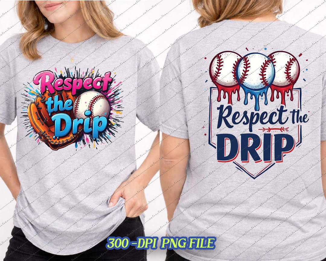 Baseball Drip PNG Bundle, Respect the Drip Graphic (digital Download ...