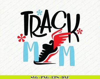 Moeder bijhouden SVG-png-bestand | Atletiekontwerp (digitale download)