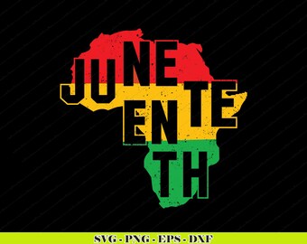 Juneteenth SVG PNG | Black History African American Map Design | Freedom Day Celebration Digital Download