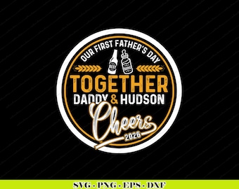 Eerste Vaderdag samen 2026 SVG PNG | New Dad-ontwerp (digitale download)