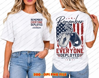 Remember Everyone Deployed, png, RED Friday-ontwerp voor militaire ondersteuning (digitale download)