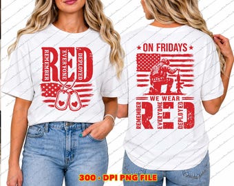 RED Friday militaire steun, png-bestand, onthoud iedereen geïmplementeerd ontwerp (digitale download)