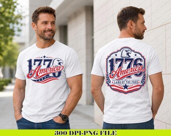 1776 Amerika PNG | Vaterländische USA Grafik | Unabhängigkeitstag Sublimation (Digitaler Download)
