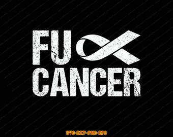 Fuck Cancer Awareness SVG PNG / Design con citazione forte a sostegno della lotta contro il cancro / File Cricut per nastro di sensibilizzazione / Download digitale