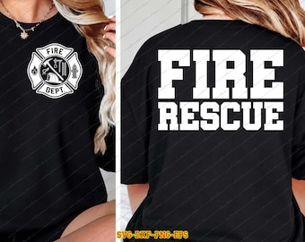 Feuerwehrmann Rettung SVG PNG | Feuerwehr Ersthelfer Design (Digitaler Download)