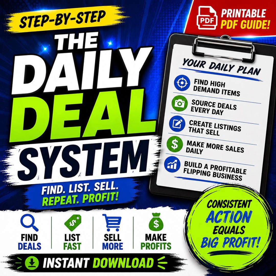 Daily Deal System – Find Deals and Flip for Profit Fast - Etsy