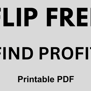 Flip Items for Free – Find Free Inventory and Turn It Into Profit (Printable PDF Guide)