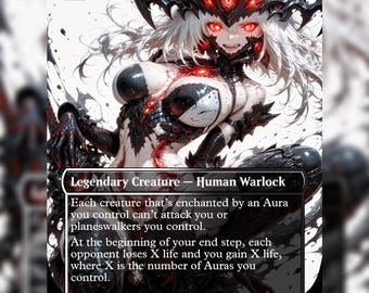 魅惑のリンゴのエリエット プロキシ – アニメ ワイフ ボーダーレス アート – EDH コマンダー – 成人向け
