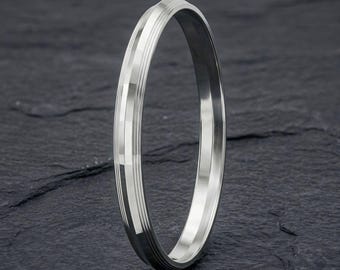 Pulsera Punjabi Kara minimalista de acero inoxidable para hombres y mujeres – Brazalete Kada tradicional sij