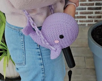 Borsa per lightstick a forma di balena Borahae - Porta-lightstick Army Bomb personalizzato BTS versione 4 - Accessorio per concerti Kpop - Stampato in 3D