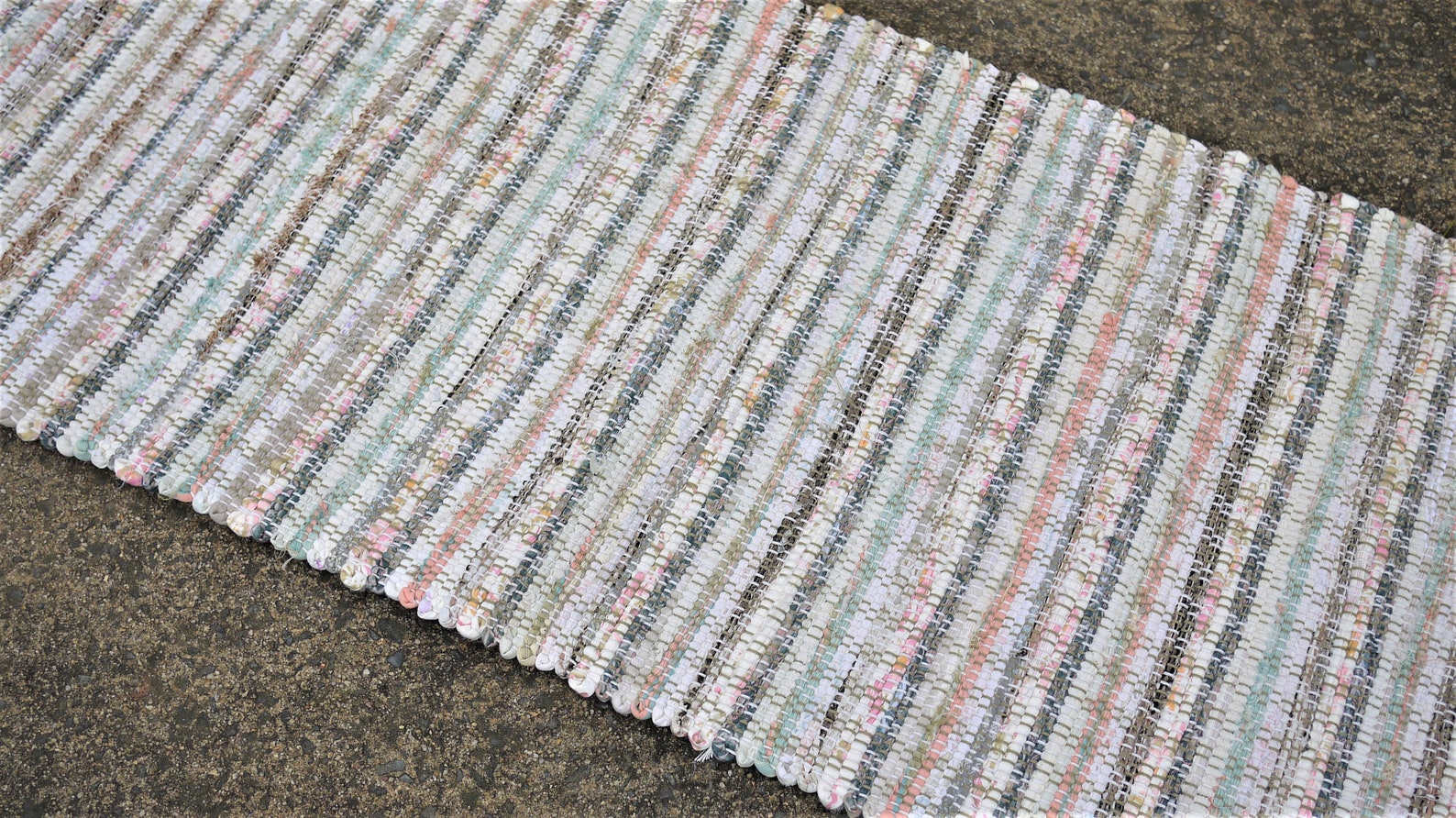 21 X 46 Machine Washable Rag Rug Runner Beautiful Etsy