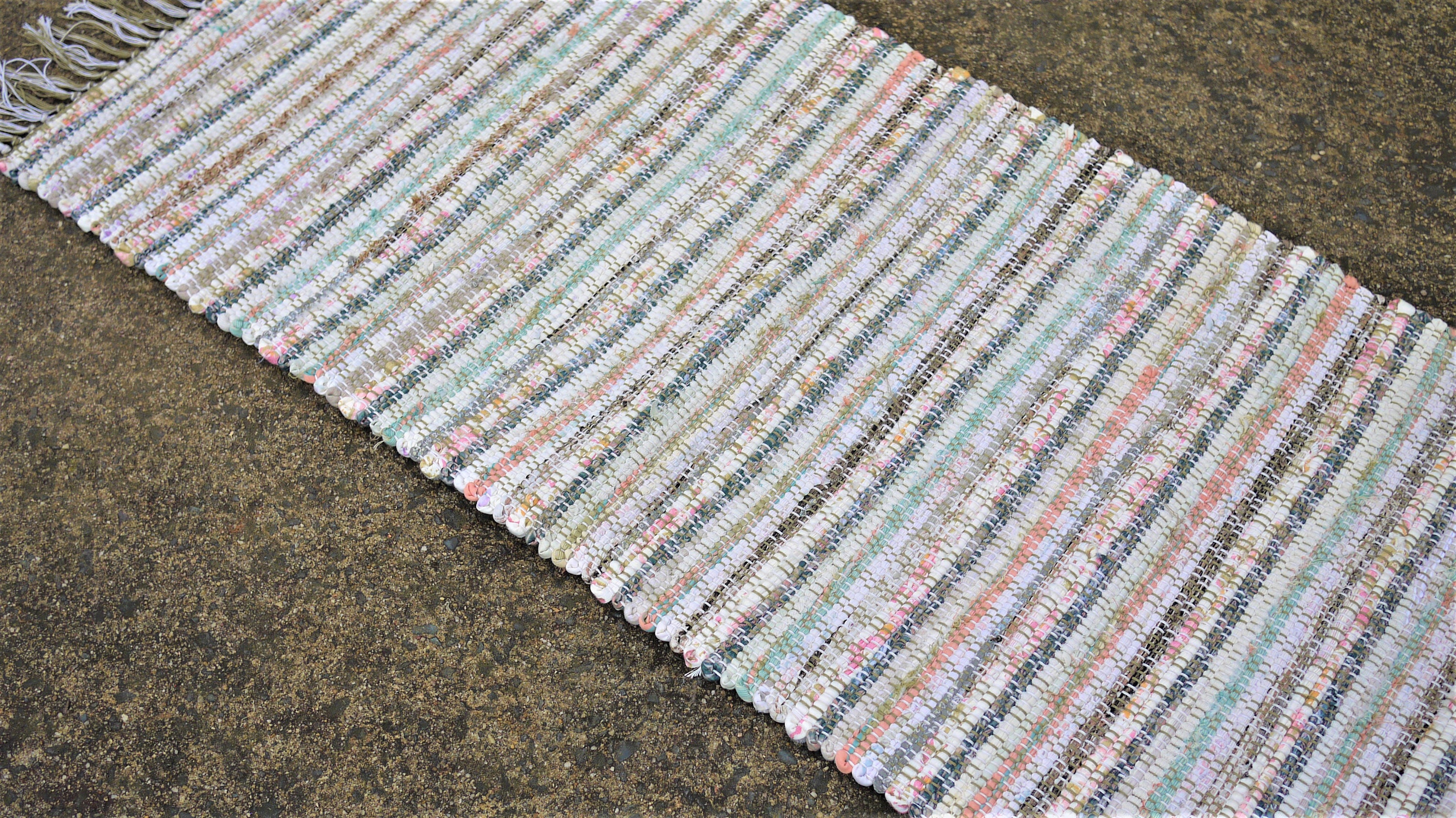 21 x 46 Machine Washable Rag Rug Runner Beautiful Etsy