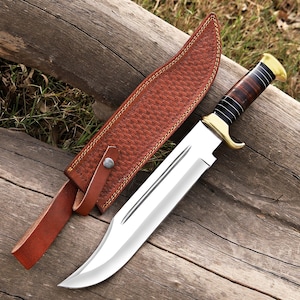 Damascus Steel Viking Knife, Hand Forged Survival Tool, Camper Gift