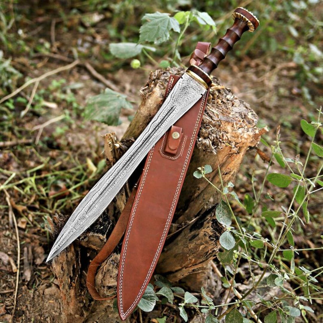Medieval Handmade Fantasy Sword, Custom Made Replica Sword in Damascus ...