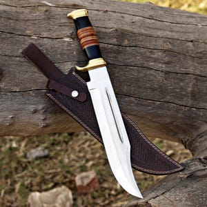 Damascus Steel Viking Knife, Hand Forged Survival Tool, Camper Gift