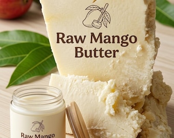 Rohe Mangobutter, reine natürliche organische nicht raffinierte kaltgepresste großartige Feuchtigkeitscreme für Haut, Körper, Gesicht und Haare
