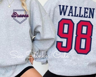 Morgan Wallen 98 sweatshirt, Morgan Wallen Braves, Braves 98 shirt