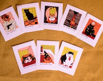 Stickers Tarot Kiisu 5 x 7 cm Arcanes Majeurs 11-22