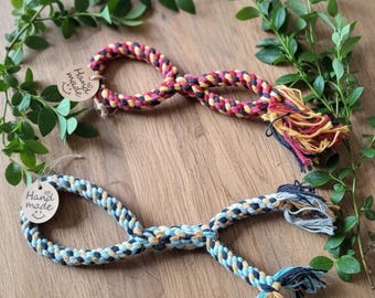 Juguete de cuerda para perros hecho a mano con mango cómodo