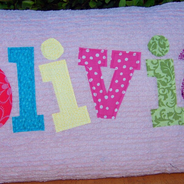 Personalized Boutique Name Pillow Appliqued Monogrammed