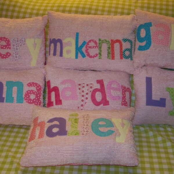 Personalized Boutique Name Pillow Appliqued Monogrammed