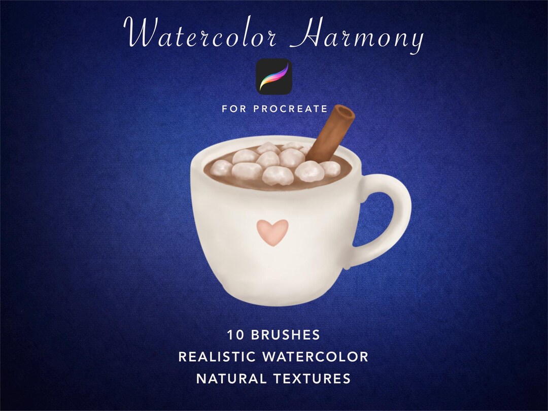 Procreate Watercolor Brushes - Realistic Watercolor Brush Set | Digital ...