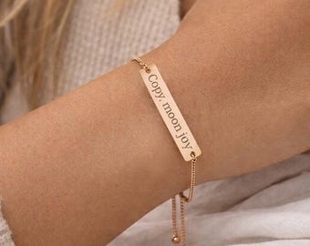Armband mit dem Motto der Artemis-II-Crew | Armband mit Gravur „Copy, Moon, Joy“ | NASA-Weltraumgeschenk | Schmuck zur Artemis-2-Mission | Geschenk für Artemis-2-Fans