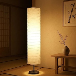 Rice Paper Lampshade 37"/94cm - Floor Lamp Shade Cover, Japanese Minimalist Bedroom Living Room