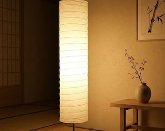 Rice Paper Lampshade 37"/94cm - Floor Lamp Shade Cover, Japanese Minimalist Bedroom Living Room