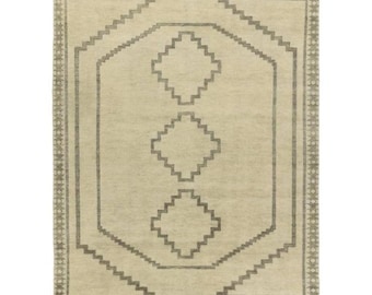 Custom Size Hand Knotted Oushak Rug, Vintage Turkish Wool Area Rug, Handmade Carpet, Living Room Rug, Any Size Available 5x8, 6x9 8x10, 9x12
