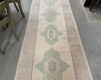 Handknotted Oushak Runner Rug, 100% Wool Carpet For Entry way hall Dining Kitchen Bedroom Area, Beige premium Rug, 3x6, 3x9, 3x13, 4x6, Rug