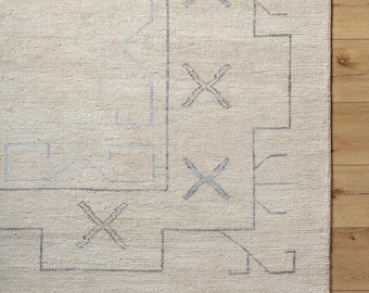 Southwestern Geometric Area Rug, Tribal Pattern Rug, Neutral Beige Carpet, Rustic Farmhouse Floor Decor, Boho Living Room Rug 5x8, custom