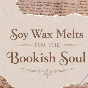 Barras de cera aromáticas con temática literaria - Paquete de 4 barras