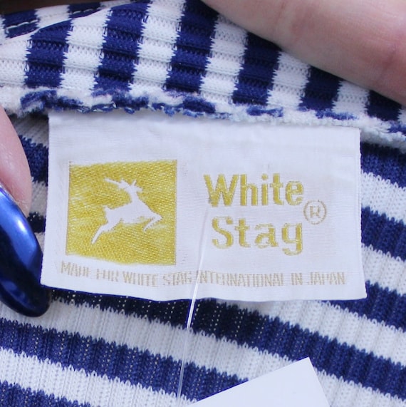 Vintage 70s White Stag Striped Tee - image 5