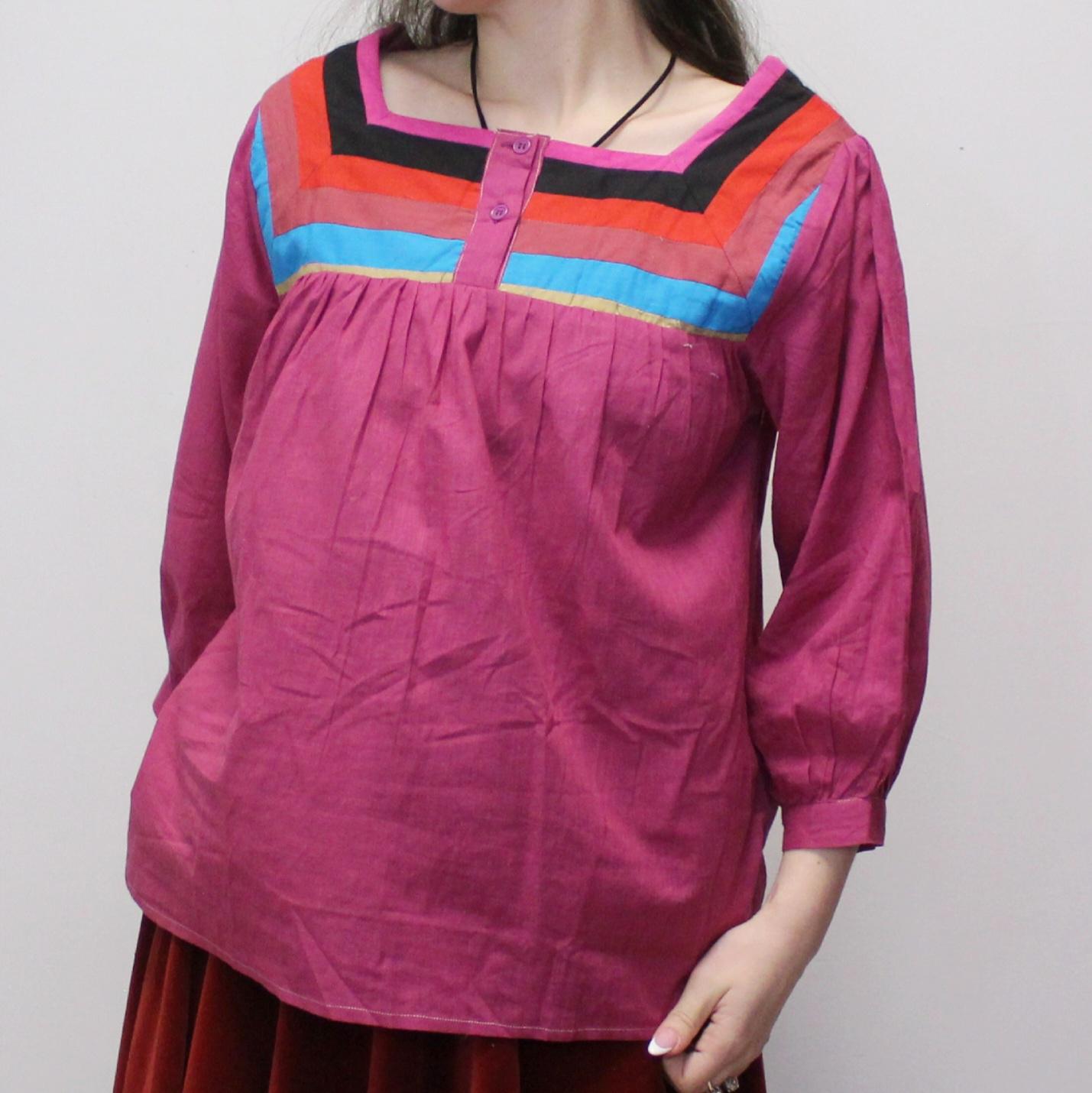 大人気の NWT Deadstock 70s Vintage Boho Zodiac by Blouse Peasant トップス