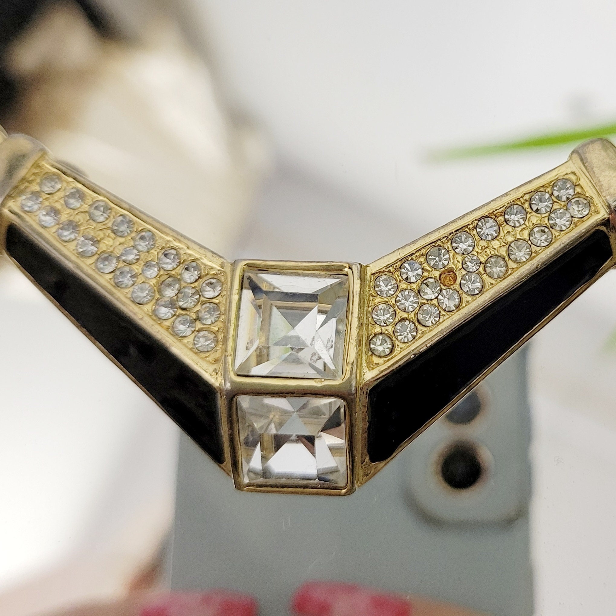 Vintage 90s Park Lane Jewelry Set Art Deco Glamour Gold Tone