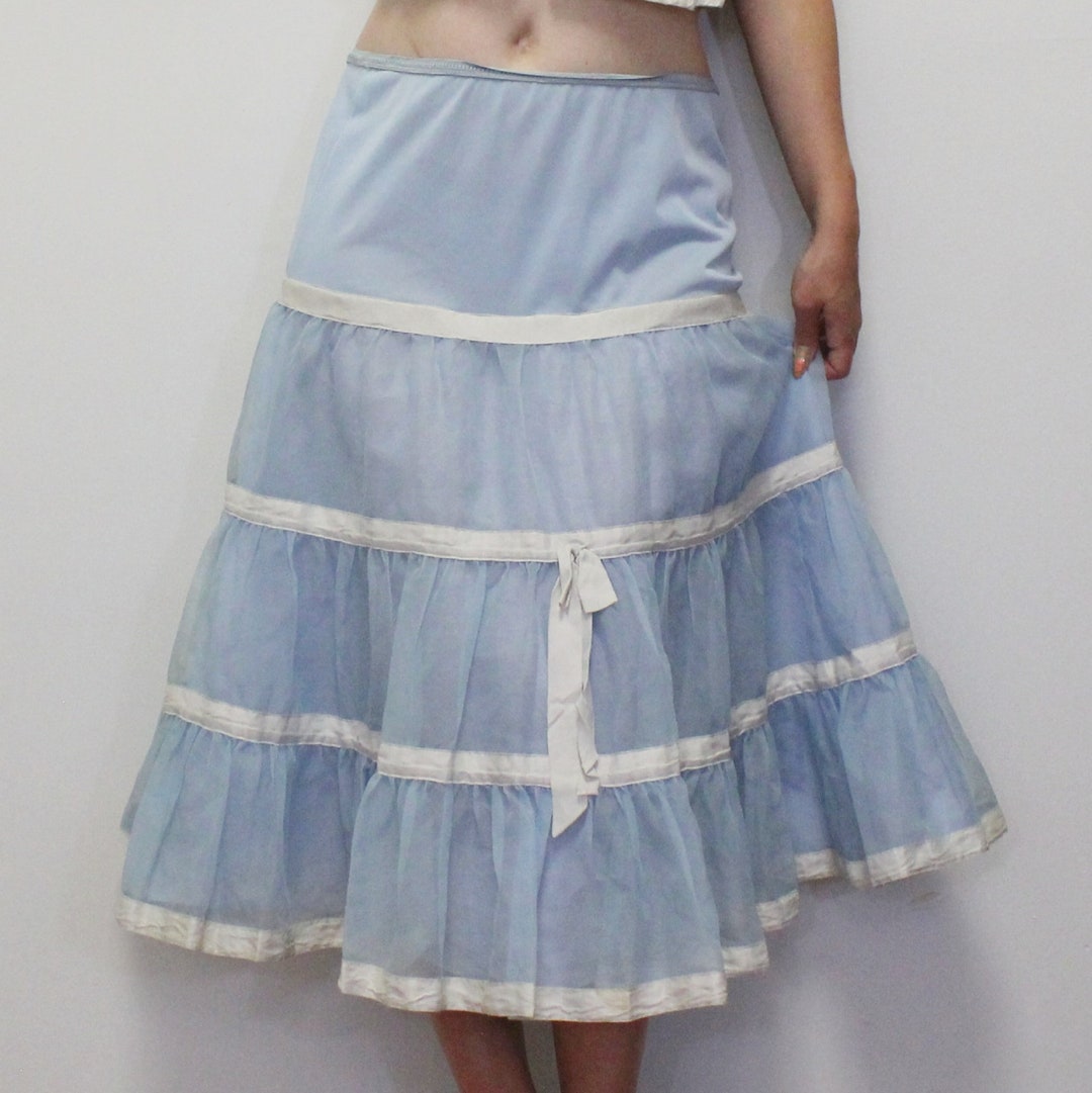 Vintage 50s Blue Poofy Petticoat by Fantasy Lingerie Pastel - Etsy